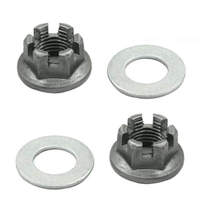 2x Rear Axle Hub Castle Nut For Yamaha Banshee Blaster Raptor Warrior