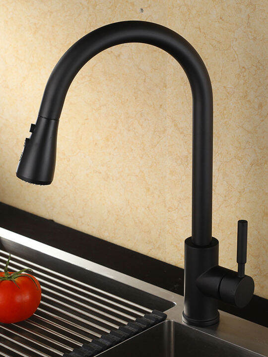 Kohler pullout kitchen faucet sink sink hot and cold copper telescopic