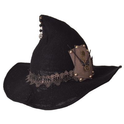 Gothic Witch Hat Masquerade Goth Magical Accessories Wear