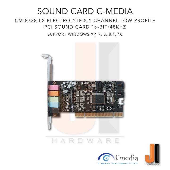 sound-card-c-media-cmi8738-lx-electrolyte-5-1-channel-low-profile-pci-ของใหม่ยังไม่ผ่านการใช้งานมีการรับประกัน
