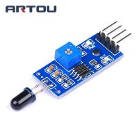 【▼Hot Sales▼】 rftfeus Lm393ตัวตรวจจับเปลวไฟ Ir 4ขาสำหรับเซ็นเซอร์โมดูลชุดสำหรับ Arduino Diy โมดูลรับสัญญาณอินฟราเรดเครื่องตรวจจับเพลิงไหม้