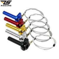 ZS Racing ZSDTRP 7/8 Motorcycle Throttle Twist Grips 22mm CNC Aluminum Grip With Cable Accelerator Moped Scooter