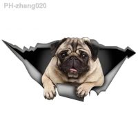 S50571 13/15/17CM Personality PVC Decal Pug Dog Car Sticker on Motorcycle Laptop Decorative Accessories