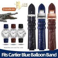 Adapt to Ballon Bleu De Cartier W69016Z4 W6900651 W69008 Leather Strap Accessories Genuine Alligator Watchband port 18mm 20mm