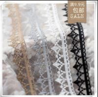 2 Meters Unique Design Gold Silver Lace Mesh Fantasy Flower Lace Fabric Trim DIY Sewing Accessories Handmade Crafts2.5cm Width Fabric  Material