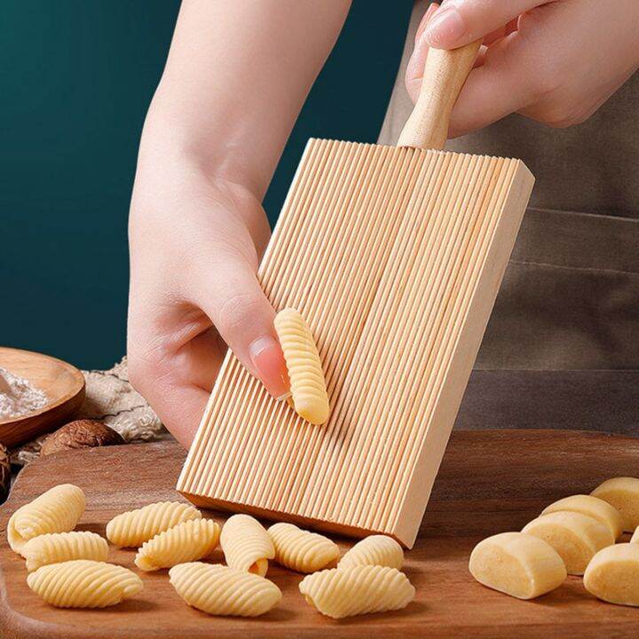 Gnocchi Boards and Wooden Butter Paddles for Rolling Dough in Gnocchi
