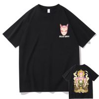 Funny Anime Jojo Bizarre Adventure Doublesided Print Tshirt Cool Queen Manga Graphic Tees Men