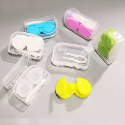 1Pc Candy Color Contact Lens Case Tweezers Suction Stick Eyes Care Tool Travel Kit Container Holder