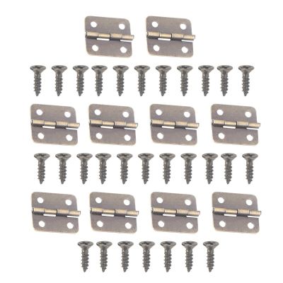 100 Small Hinges Decorative Folding Hinges Wooden Box Hinges Cabinet Door Hinges with Screws for Wooden Jewelry Gifts Box Door Hardware Locks