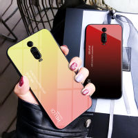 Xiaomi Mi 9T เคส Xiaomi9T เคสแข็งสีกระจกเทมเปอร์ไล่ระดับสีเคสฝาหลังโทรศัพท์กันกระแทก