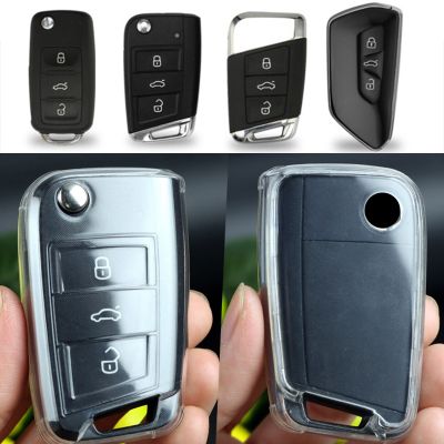 npuh TPU Car Key Cover Protector Case For Volkswagen VW Golf 6 7 8 Passat B6 B7 B8 POLO 6R 6C AW Jetta MK5 MK6 Tiguan Touareg Beetle