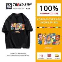 ❉✁ ⚡พร้อมส่ง⚡️เสื้อยืด oversize cotton 100 เสื้อยืดคอกลม ทรงหลวม สไตล์เกาหลี T-Shirt มี9สี M-3XL