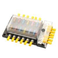 12 Way Fuse Holder with LED Indicator Light and Negative Busbar for 1224V Car Y98C