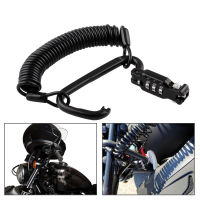 Motorcycle Helmet Lock Cable Black Tough Combination 3 Digit Password Anti-theft Security Rope PIN Locking Carabiner Device