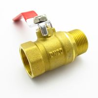 1/4 quot; 3/8 quot; 1/2 quot; 3/4 quot; 1 quot; BSP Female To Male Thread Two Way Brass Shut Off Ball Valve Connector Adapter For Water Oil Air