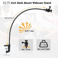 Camera Bracket with Enhanced Desk Jaw Clamp Flexible Gooseneck Stand for Webcam Brio 4K C925e C922x C922 C930e C930 C920 N84A