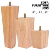 4 Pcs Solid Wood Furniture Legs Inclined Cone Sofa Bed Cabinet Table and Chair Replacement Feet Sloping Foot Height 6/10/15cm Furniture Protectors Rep