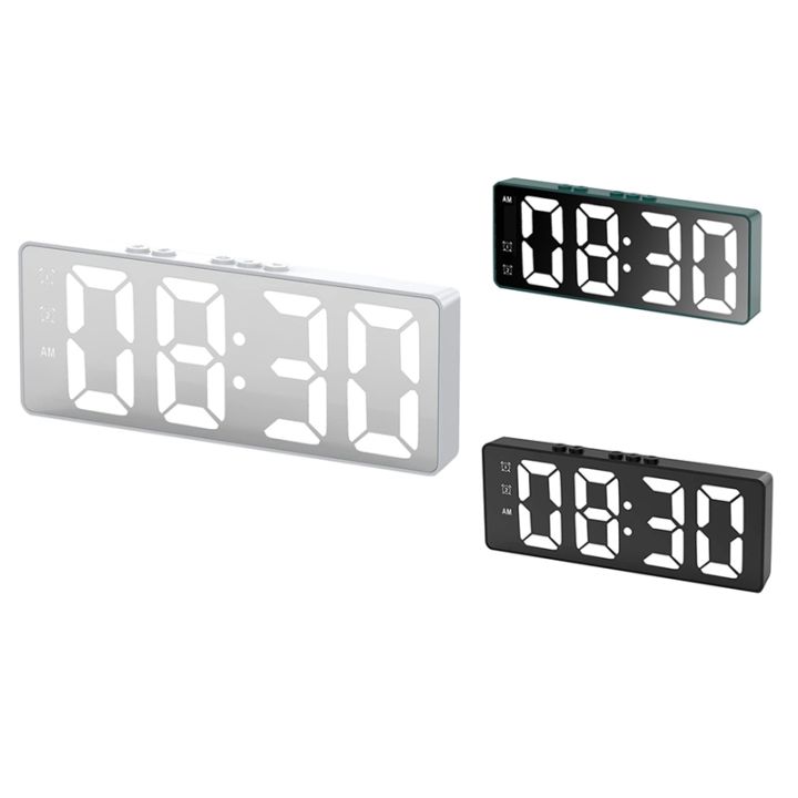 mirror-surface-led-digital-alarm-clock-hd-digital-desk-alarm-clock-voice-control-amp-temperature-sensing-for-home