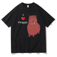 I Love Capybaras Graphic Print Men Fashion Casual Loose T-shirts Oversized Funny Tshirt Mens Tee Shirt Unisex Streetwear XS-4XL-5XL-6XL
