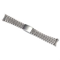 18mm 19mm 20mm Solid Stainless Steel Curved End Jubilee Watch Strap Band Fit For Seiko5 Watch