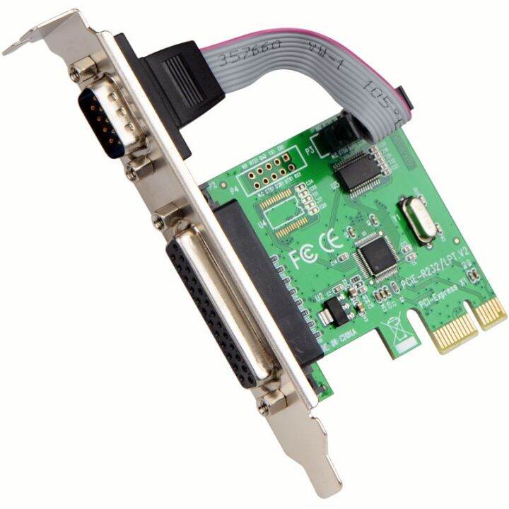 Desk Pcie Serial And Parallel Card PciE To Serial / Parallel Db25 Hole