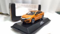 【New-store】 Fashions King โมเดล1:43สำหรับ Honda Civic 2016 MK10รถของเล่นโลหะสีส้มของขวัญของสะสมขนาดเล็ก