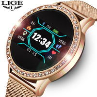 LIGE Fashion Woman Watch Sports Fitness Tracker for Android ios Sphygmomanometer Pedometer Waterproof Watch Women