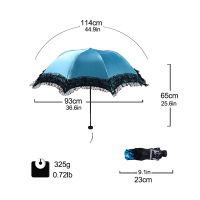 Lace Umbrella Women Folding Quality Light Portable Parasol Girl Sun Rain Fashion Brand uv Protection Umbrellas