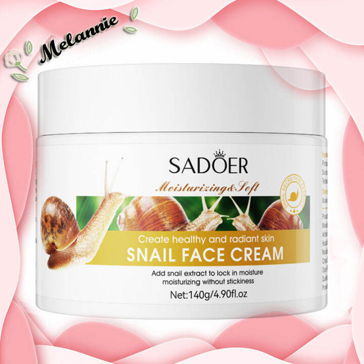 Melannie SADOER Skin Softening Brightening Snail Moisturizing face ...