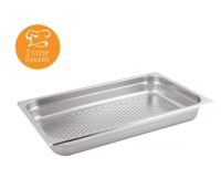 Stainless Steel Service Pan GN 1/1x40 dim 530x325x40mm Perforated / ถาดสแตนเลสมีรู