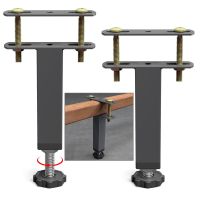 2PCS 20CM-27CM Adjustable Height Center Support Leg.Steel Or Wooden Bed Center Slat Support Leg.Sofa Furniture Cabinet Feet Furniture Protectors Repla