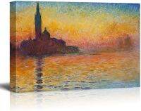 San Giorgio Maggiore ในเวลาพลบค่ำโดย Claude Monet ศิลปะบ้านศิลปะผ้าใบศิลปะสมัยใหม่32X48นิ้ว