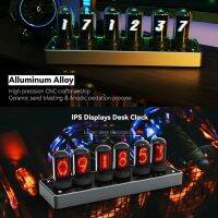 นาฬิกาอิเล็กทรอนิคส์สุดสร้างสรรค์รุ่น IPS Nixie Tube นาฬิกาจำลองพร้อมด้วยหน้าจอ LCD IPS 6บิต12และ24ชั่วโมงสำหรับตกแต่งห้องและโต๊ะทำงาน