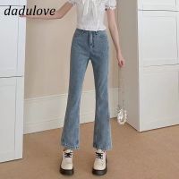 COD DaDulove New Korean Version of Ins Light Blue Jeans Fashion High Waist Micro Flared Womens Cropped Pants