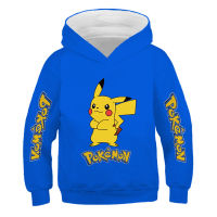 20214-14 Years Children Funny Pikachu Hoodies Boys Girls Print Kids Anime Pokemon Sweatshirt Teen Boys Fashion Casual Streetwear