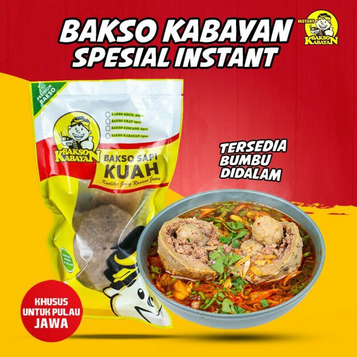 Bakso Sapi Kabayan Instant Spesial Isi 1 Bakso Daging Sapi 80 Dengan