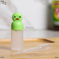 Kada ขวดซอสปรุงรสขนาดเล็กในห้องครัว3ชิ้น, ขวดพลาสติกใส่น้ำสลัดรูปการ์ตูนน่ารักแบบพกพาอุปกรณ์ครัว