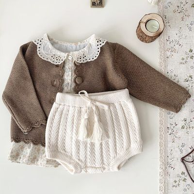 Autumn Baby Girls Boys Sweater Fashion Knitted Cardigan Jacket Coat Baby Sweater Coat Baby Girls Cardigan Sweaters Lace Collar