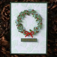 Panalisacraft Christmas Holly Leaves Bow Cutting Dies And Stamps cut die scrapbooking Album Paper Card Craft Embossing