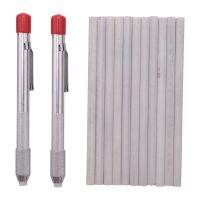 2 Pcs Soapstone Holders Round Soapstone Marker Soapstone Pen with 12 Pcs Refills for Welding Tools and Markers Removable