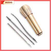 BVZGVG 4PCS แฮนด์เมด หนังแคนวาส เครื่องเย็บมือ Taper หัตถกรรมเครื่องหนัง เครื่องมือซ่อมรองเท้า ชุดเครื่องมือเข็ม จักรเย็บผ้า