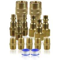 QDLJ-Air Tool Fittings 1/4 Inch Npt Air Compressor Quick Connect Air Fittings 15 Piece Set