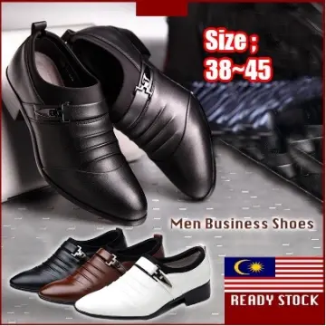 Louis Cuppers Kasut Formal Hitam Slip On Bussiness Shoes, Men's