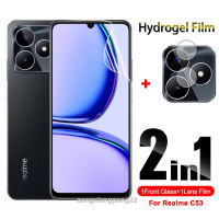 สำหรับ Realme C53 Realme C51 11 Pro Plus Realme 11 Pro + RealmeC51 RealmeC53 C 53 2023 2 In1นิ่มไฮโดรเจลป้องกันจอฟิล์มป้องกันเลนส์กล้องฟิล์มป้องกันหน้าโทรศัพท์มือถือแบบเต็มรูปแบบ