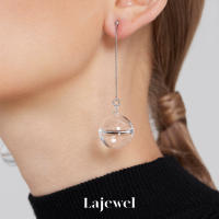 LAJEWEL Small droplet long earring  ต่างหู ต่างหูยาว ดีไซน์