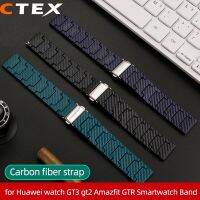 For Samsung Galaxy Watch 4 Classic Bracelet on Huawei watch GT3 gt2 Amazfit GTR Smartwatch Band Carbon fiber strap Watchband