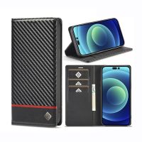 Carbon Fiber Leather Wallet Case for iPhone 14 15 12 13 11 Pro Max iPhone XR Xs 7 8 Plus Magnetic Closure Card Holder Flip Cover