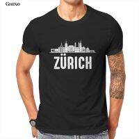 Zürich Unisex Vintage Sport T-Shirt Red Kawaii Vintage Aesthetic Tees 105633 【Size S-4XL-5XL-6XL】