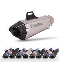 51mm Universal Motorcycle Carbon Exhaust Muffler For FZ1 MT07 R1 R6 R15 R3 ZX6R ZX10 Z900 1000 K6 K7 K8 NINJA 650 MT03 TMAX