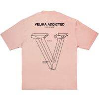 เสื้อยืดพิมพ์ลายแฟชั่น VELIKA “Signature V” Oversize T-Shirt (Coral Pink)